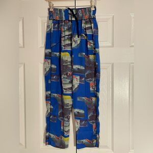 Sea New York Silk Print Cropped Summer Pants Size 2